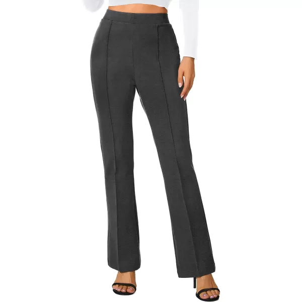Urban CoCo Stretchy Work Pants Bootcut Yoga Pants Petite Slacks for Office CasualDeep Gray
