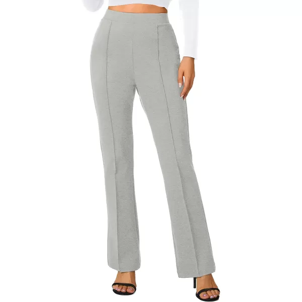 Urban CoCo Stretchy Work Pants Bootcut Yoga Pants Petite Slacks for Office CasualLight Grey