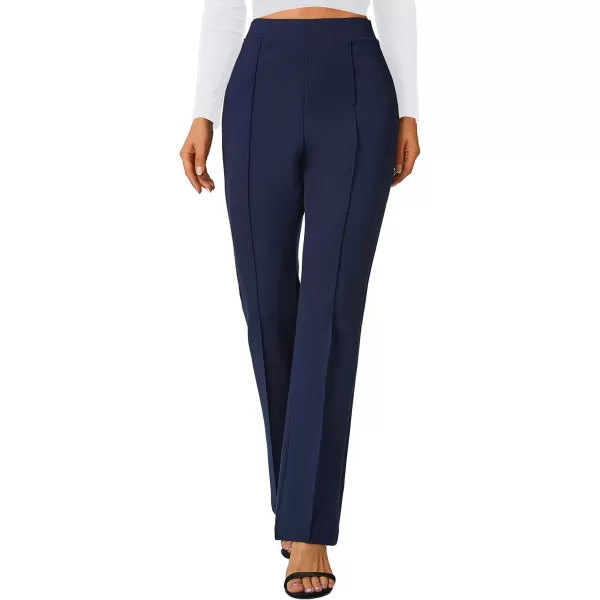 Urban CoCo Stretchy Work Pants Bootcut Yoga Pants Petite Slacks for Office CasualNavy Blue