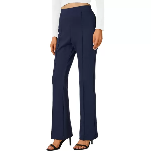 Urban CoCo Stretchy Work Pants Bootcut Yoga Pants Petite Slacks for Office CasualNavy Blue