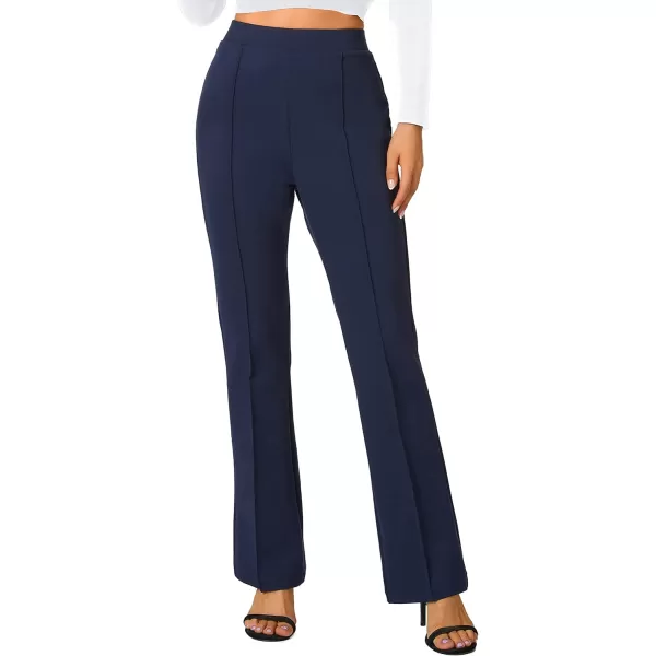 Urban CoCo Stretchy Work Pants Bootcut Yoga Pants Petite Slacks for Office CasualNavy Blue