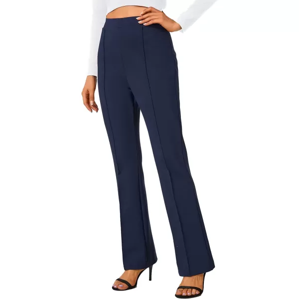 Urban CoCo Stretchy Work Pants Bootcut Yoga Pants Petite Slacks for Office CasualNavy Blue