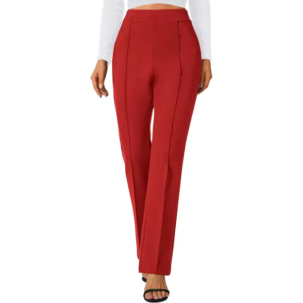 Urban CoCo Stretchy Work Pants Bootcut Yoga Pants Petite Slacks for Office CasualRed