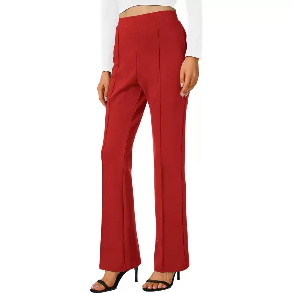Urban CoCo Stretchy Work Pants Bootcut Yoga Pants Petite Slacks for Office CasualRed