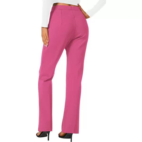 Urban CoCo Stretchy Work Pants Bootcut Yoga Pants Petite Slacks for Office CasualRose