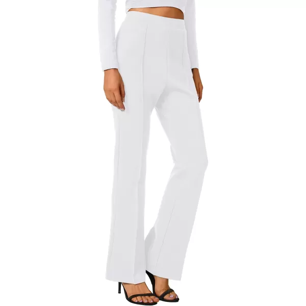 Urban CoCo Stretchy Work Pants Bootcut Yoga Pants Petite Slacks for Office CasualWhite