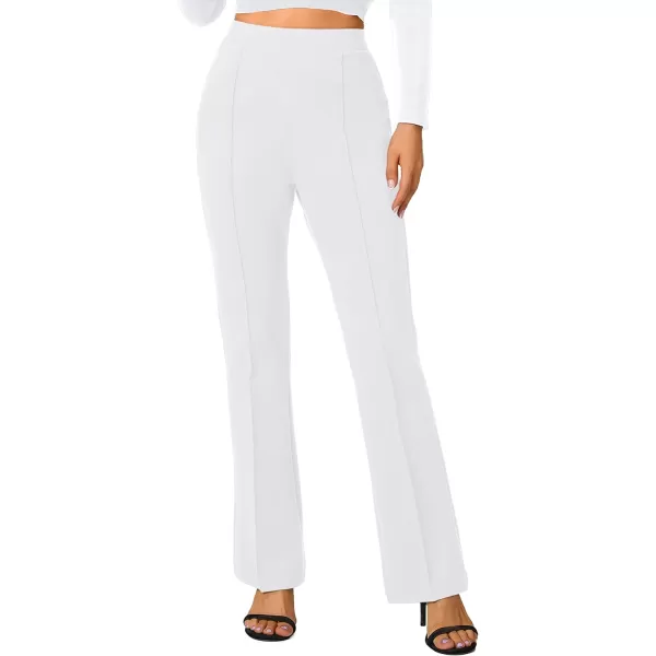 Urban CoCo Stretchy Work Pants Bootcut Yoga Pants Petite Slacks for Office CasualWhite