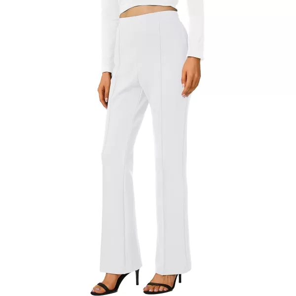 Urban CoCo Stretchy Work Pants Bootcut Yoga Pants Petite Slacks for Office CasualWhite