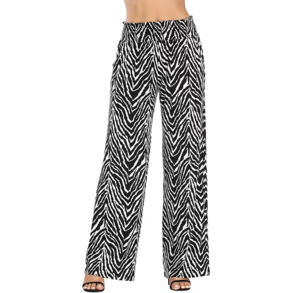 Urban CoCo Womens Boho Palazzo Pants Wide Leg Beach Pants High Waisted Lounge Pants with Pockets11