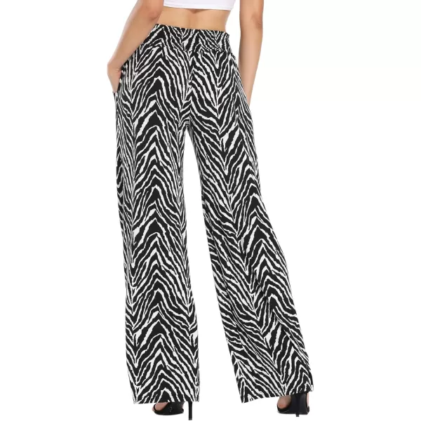 Urban CoCo Womens Boho Palazzo Pants Wide Leg Beach Pants High Waisted Lounge Pants with Pockets11