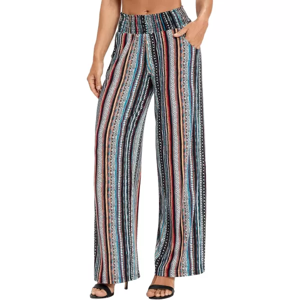 Urban CoCo Womens Boho Palazzo Pants Wide Leg Beach Pants High Waisted Lounge Pants with Pockets14