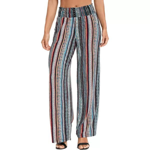 Urban CoCo Womens Boho Palazzo Pants Wide Leg Beach Pants High Waisted Lounge Pants with Pockets14
