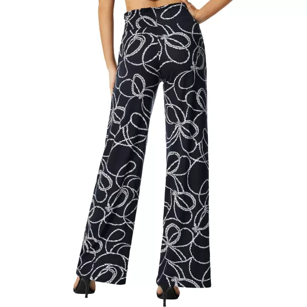 Urban CoCo Womens Boho Palazzo Pants Wide Leg Beach Pants High Waisted Lounge Pants with Pockets15