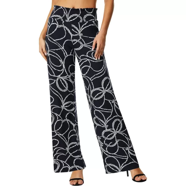 Urban CoCo Womens Boho Palazzo Pants Wide Leg Beach Pants High Waisted Lounge Pants with Pockets15