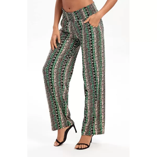 Urban CoCo Womens Boho Palazzo Pants Wide Leg Beach Pants High Waisted Lounge Pants with Pockets18