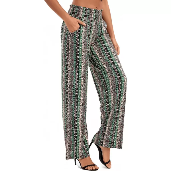 Urban CoCo Womens Boho Palazzo Pants Wide Leg Beach Pants High Waisted Lounge Pants with Pockets18