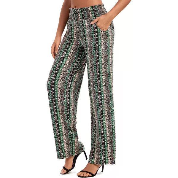 Urban CoCo Womens Boho Palazzo Pants Wide Leg Beach Pants High Waisted Lounge Pants with Pockets18