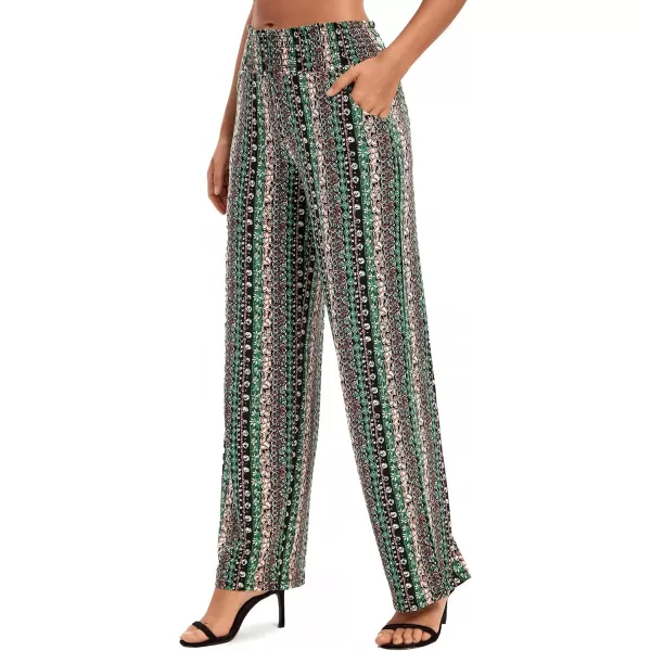 Urban CoCo Womens Boho Palazzo Pants Wide Leg Beach Pants High Waisted Lounge Pants with Pockets18