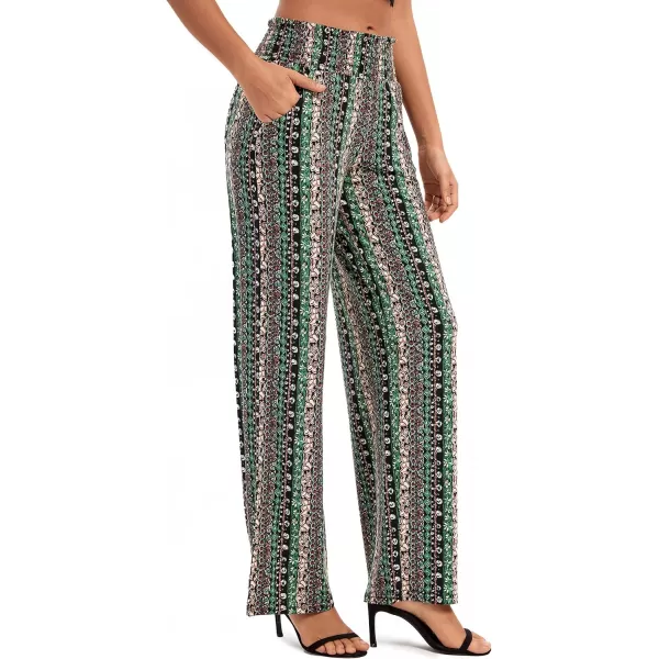 Urban CoCo Womens Boho Palazzo Pants Wide Leg Beach Pants High Waisted Lounge Pants with Pockets18