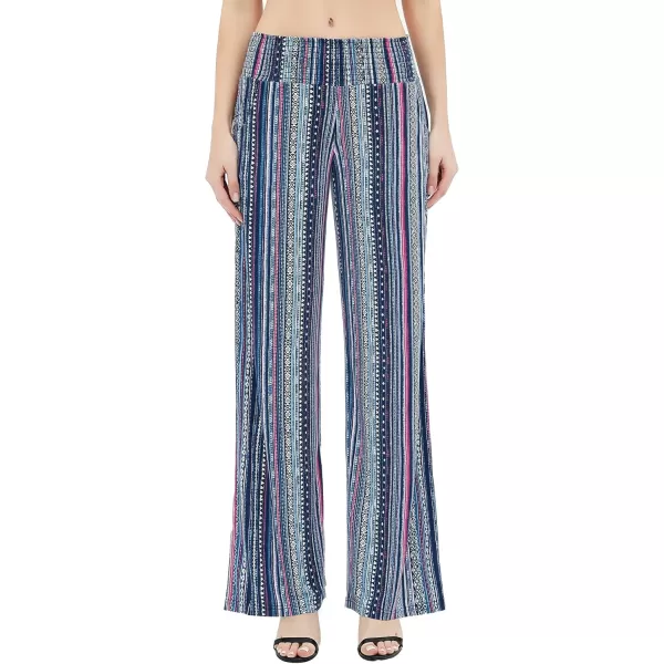 Urban CoCo Womens Boho Palazzo Pants Wide Leg Beach Pants High Waisted Lounge Pants with Pockets19