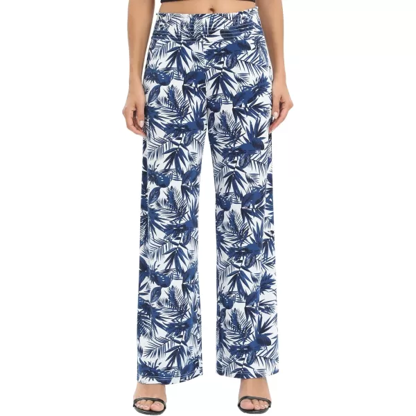 Urban CoCo Womens Boho Palazzo Pants Wide Leg Beach Pants High Waisted Lounge Pants with Pockets21