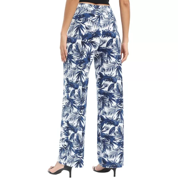 Urban CoCo Womens Boho Palazzo Pants Wide Leg Beach Pants High Waisted Lounge Pants with Pockets21