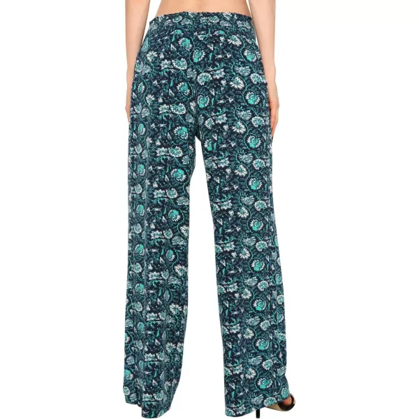 Urban CoCo Womens Boho Palazzo Pants Wide Leg Beach Pants High Waisted Lounge Pants with Pockets3
