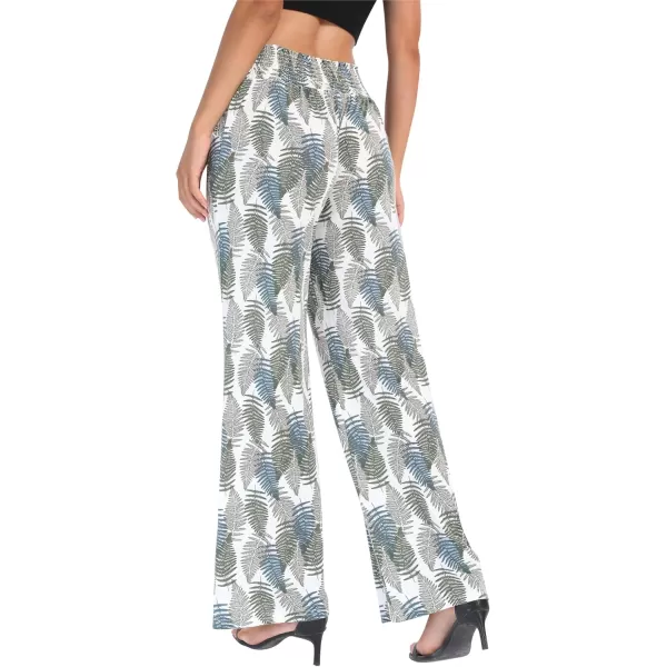 Urban CoCo Womens Boho Palazzo Pants Wide Leg Beach Pants High Waisted Lounge Pants with Pockets30