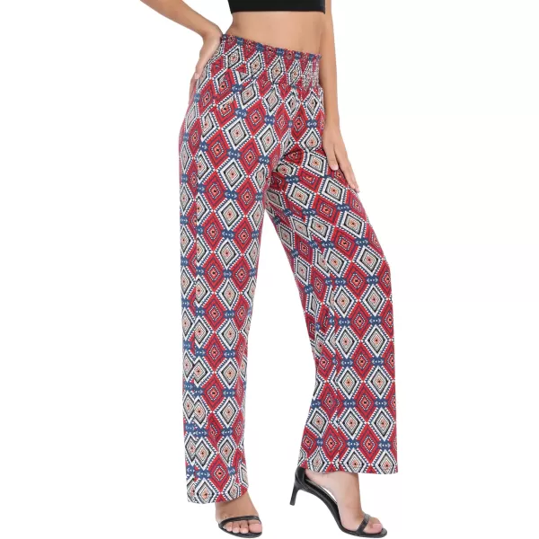 Urban CoCo Womens Boho Palazzo Pants Wide Leg Beach Pants High Waisted Lounge Pants with Pockets31