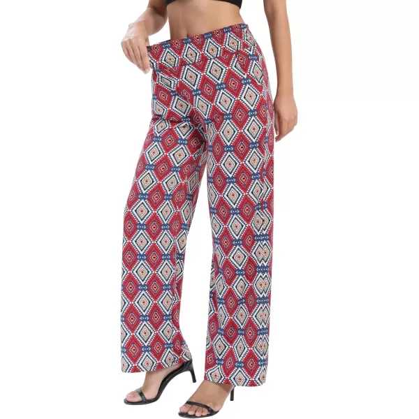 Urban CoCo Womens Boho Palazzo Pants Wide Leg Beach Pants High Waisted Lounge Pants with Pockets31