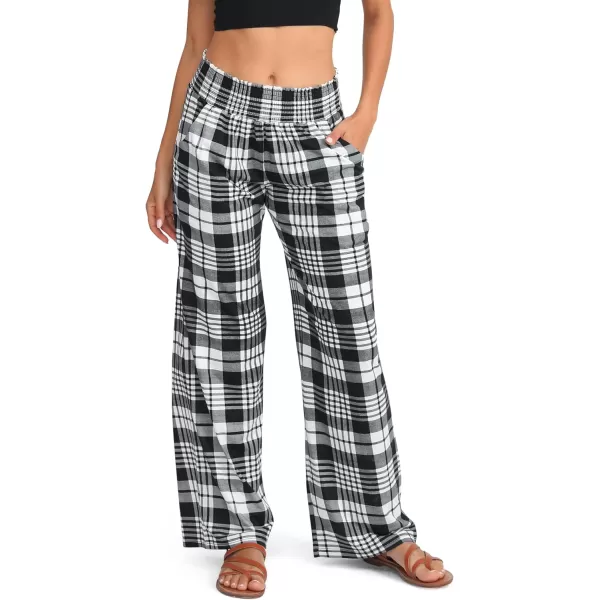 Urban CoCo Womens Boho Palazzo Pants Wide Leg Beach Pants High Waisted Lounge Pants with Pockets32