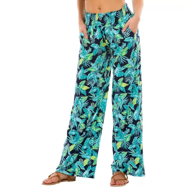 Urban CoCo Womens Boho Palazzo Pants Wide Leg Beach Pants High Waisted Lounge Pants with Pockets4