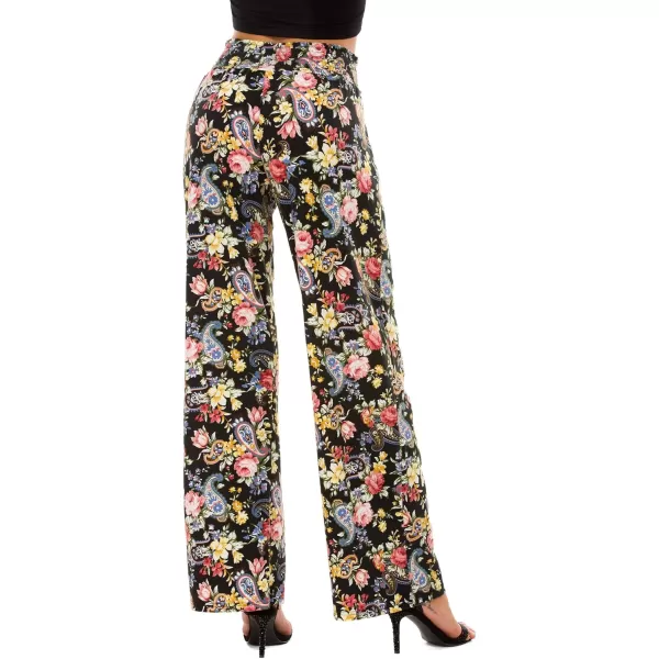 Urban CoCo Womens Boho Palazzo Pants Wide Leg Beach Pants High Waisted Lounge Pants with PocketsP5