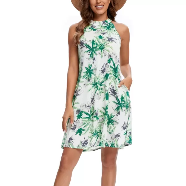 Urban CoCo Womens Sleeveless Halter Dress Summer Basic Tank Midi Dress 2