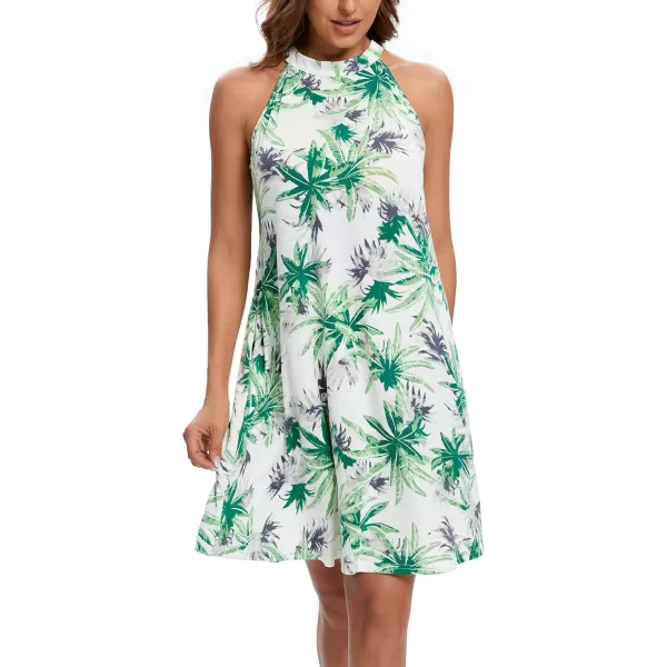 Urban CoCo Womens Sleeveless Halter Dress Summer Basic Tank Midi Dress 2
