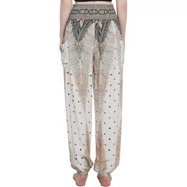 Urban CoCo Womens Smocked Waist Boho Floral Print Harem Yoga Pants10