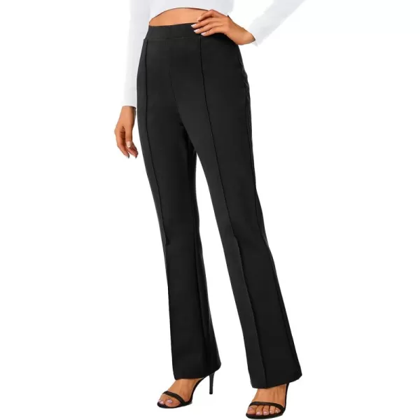 Urban CoCo Stretchy Work Pants Bootcut Yoga Pants Petite Slacks for Office CasualBlack