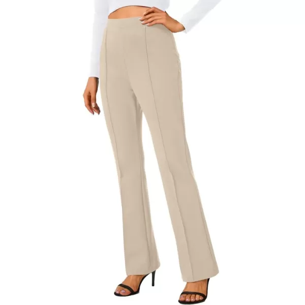 Urban CoCo Stretchy Work Pants Bootcut Yoga Pants Petite Slacks for Office CasualCamel
