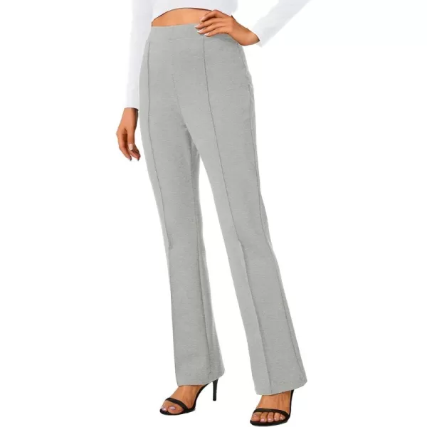 Urban CoCo Stretchy Work Pants Bootcut Yoga Pants Petite Slacks for Office CasualLight Grey
