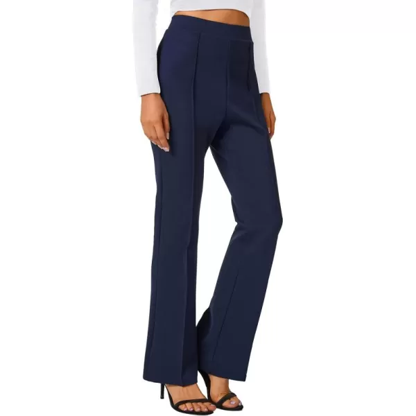 Urban CoCo Stretchy Work Pants Bootcut Yoga Pants Petite Slacks for Office CasualNavy Blue