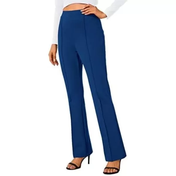 Urban CoCo Stretchy Work Pants Bootcut Yoga Pants Petite Slacks for Office CasualRoyal Blue