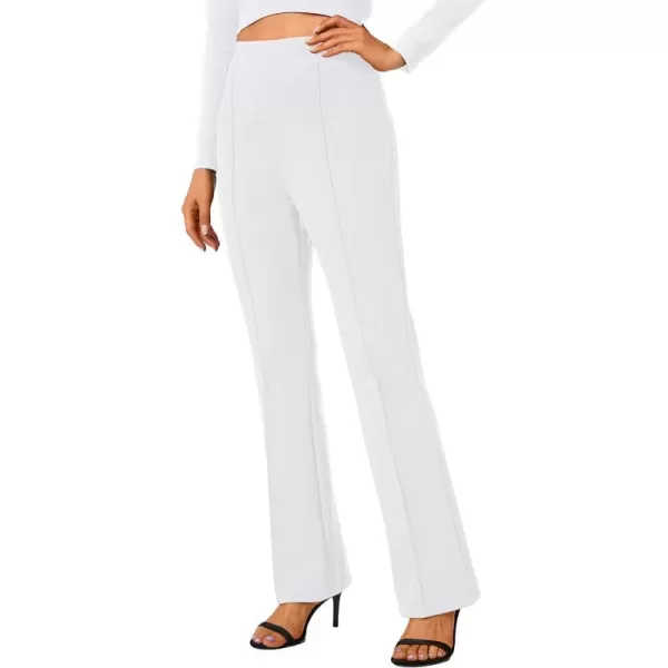 Urban CoCo Stretchy Work Pants Bootcut Yoga Pants Petite Slacks for Office CasualWhite