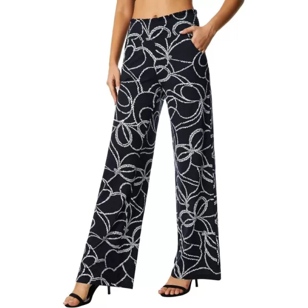 Urban CoCo Womens Boho Palazzo Pants Wide Leg Beach Pants High Waisted Lounge Pants with Pockets15
