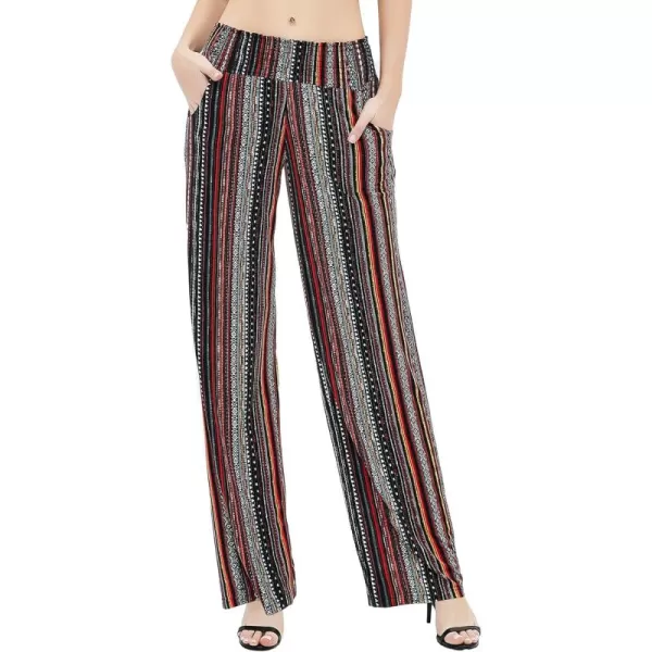 Urban CoCo Womens Boho Palazzo Pants Wide Leg Beach Pants High Waisted Lounge Pants with Pockets20