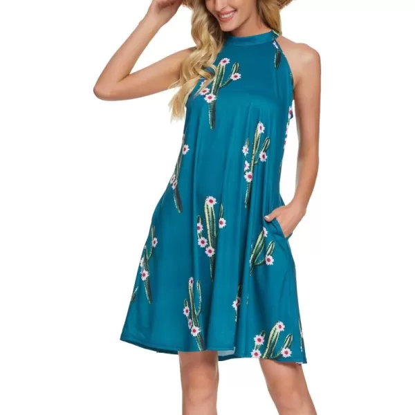 Urban CoCo Womens Sleeveless Halter Dress Summer Basic Tank Midi Dress 1