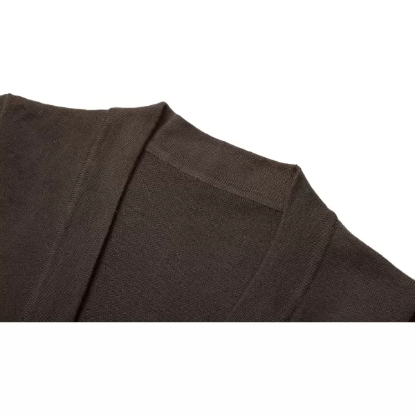 Urban CoCo Womens Long Sleeve Open Front Knit Cardigan SweaterBrown