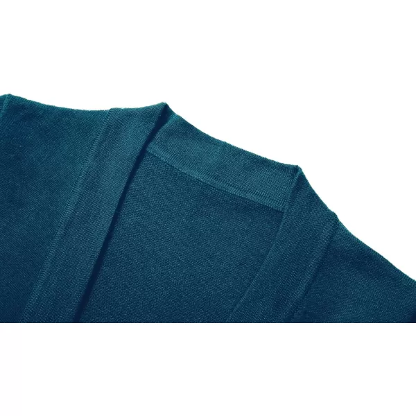 Urban CoCo Womens Long Sleeve Open Front Knit Cardigan SweaterIndigo Blue