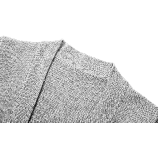 Urban CoCo Womens Long Sleeve Open Front Knit Cardigan SweaterLight Grey