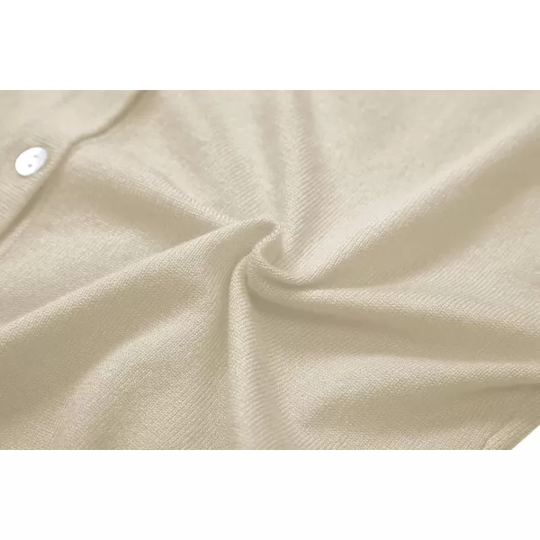 Urban CoCo Womens Button Down Crew Neck Cropped Cardigan Lightweight Shrug Kint SweaterApricot