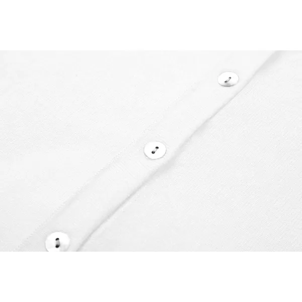 Urban CoCo Womens Button Down Crew Neck Cropped Cardigan Lightweight Shrug Kint SweaterWhite